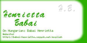 henrietta babai business card